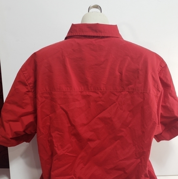 Kenneth Cole Red Zip Up Short Sleeve - Picture 4 of 7